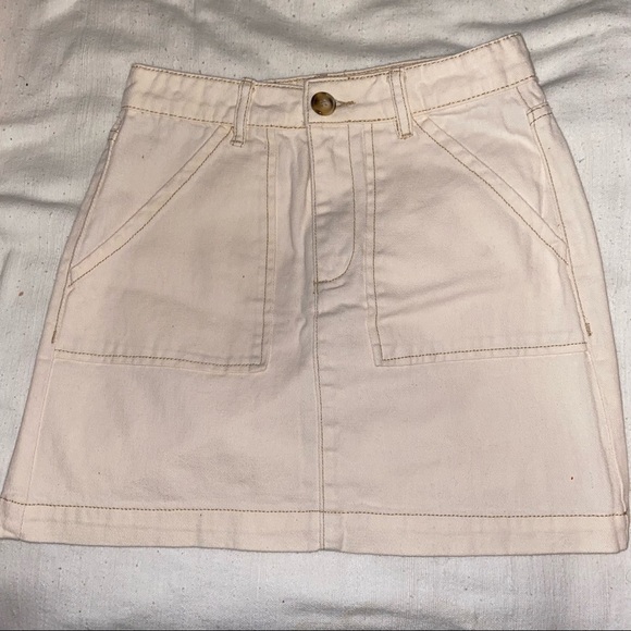 Cream Coloured Denim Skirt - Picture 1 of 3